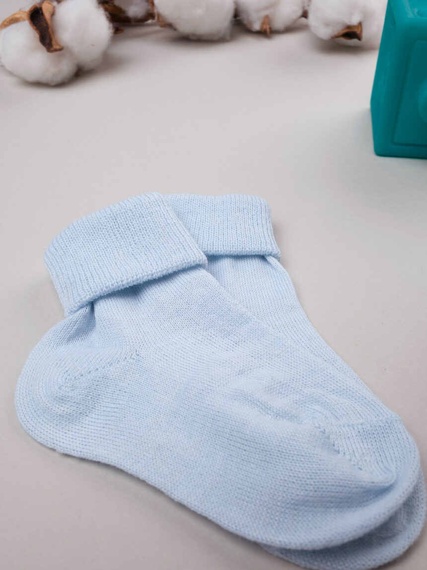 Embalagem de 2 pares de meias azuis e brancas - Prénatal