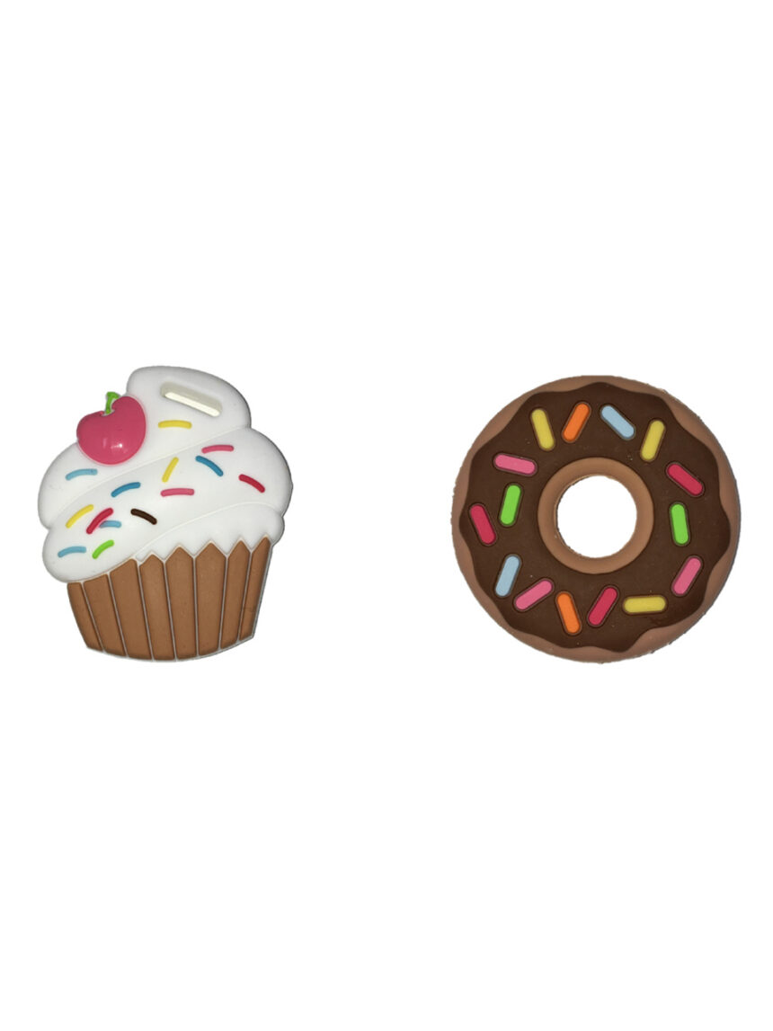 Conjunto de brinquedos de dentição - mini cupcake + mini donut +3m - silly chews - Sille Chews