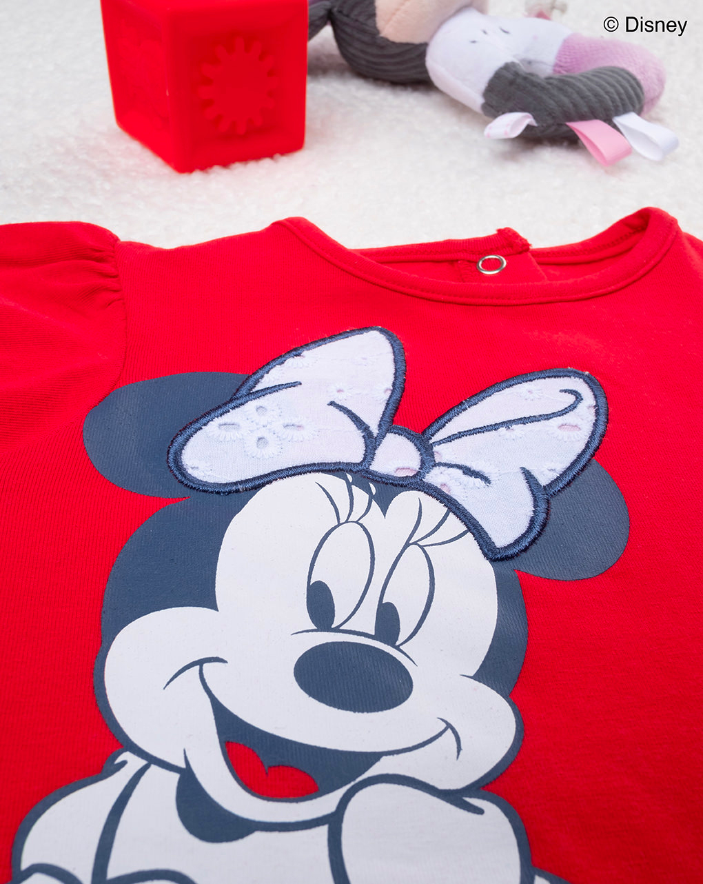 T-shirt minnie bimba vermelha - Prénatal