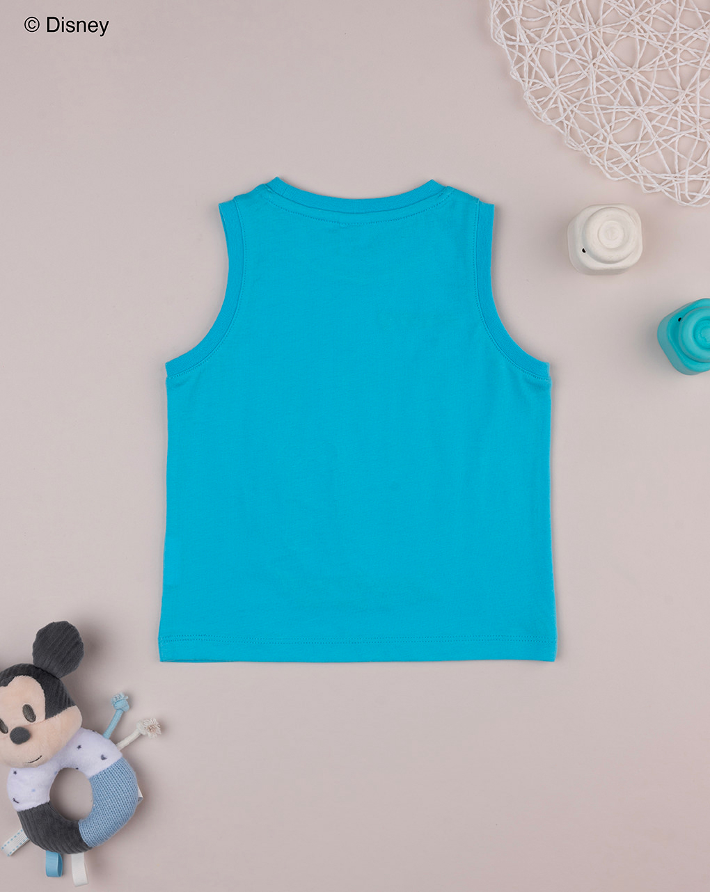T-shirt azul bebé em algodão orgânico - Prénatal