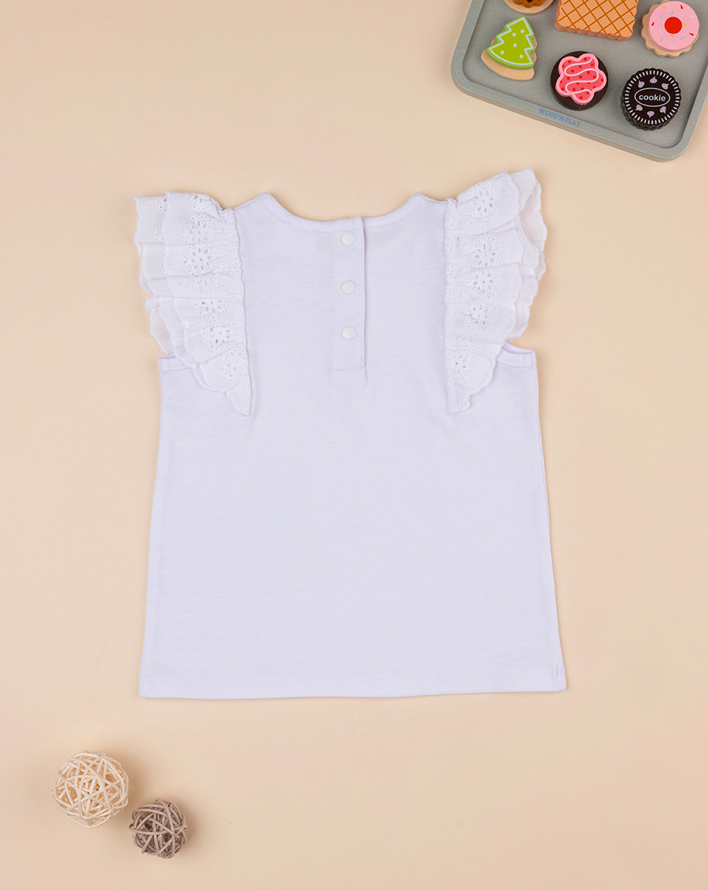 T.shirt bimba bianca sangallo - Prénatal