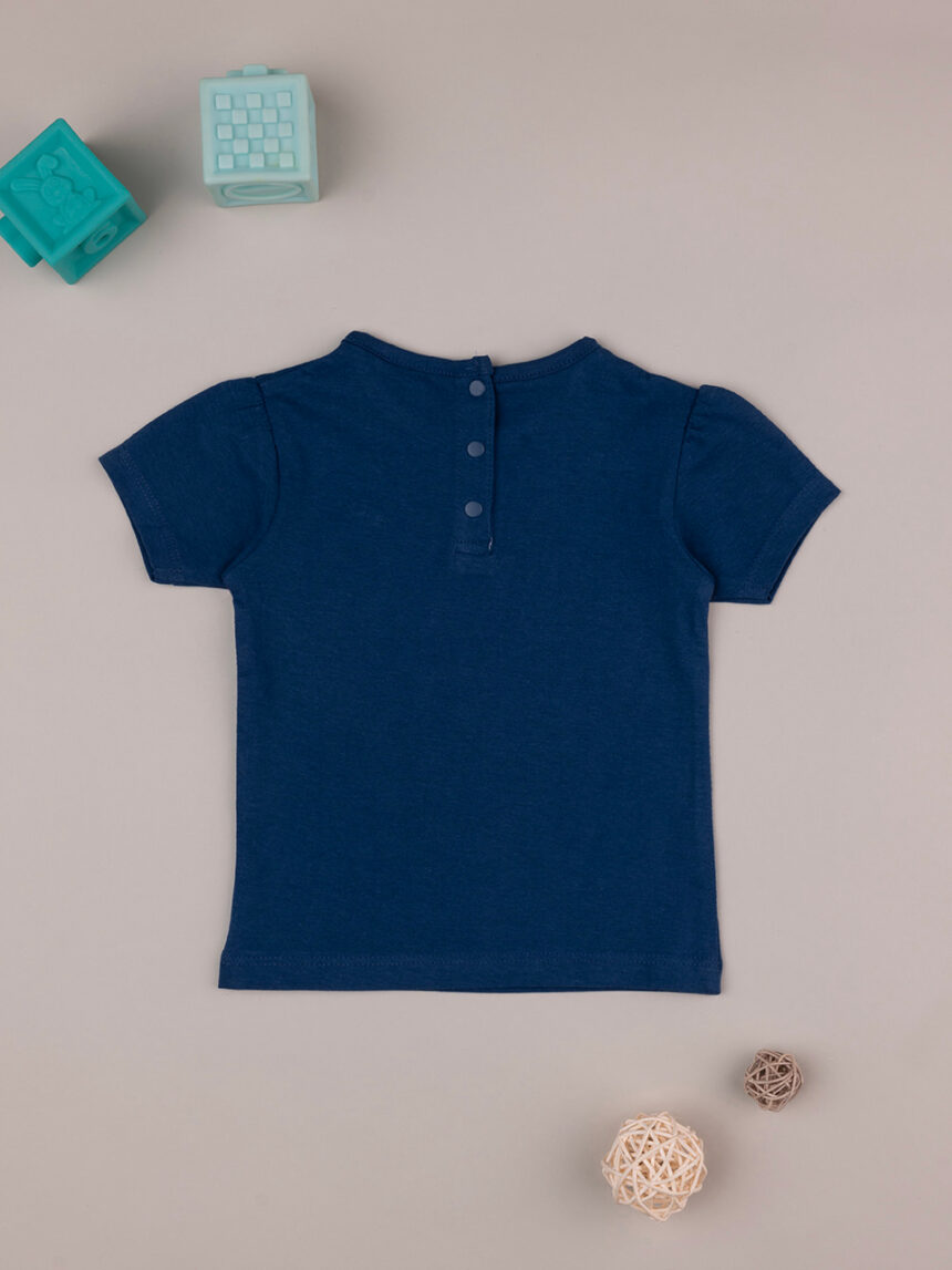 T-shirt azul de manga curta para rapariga - Prénatal