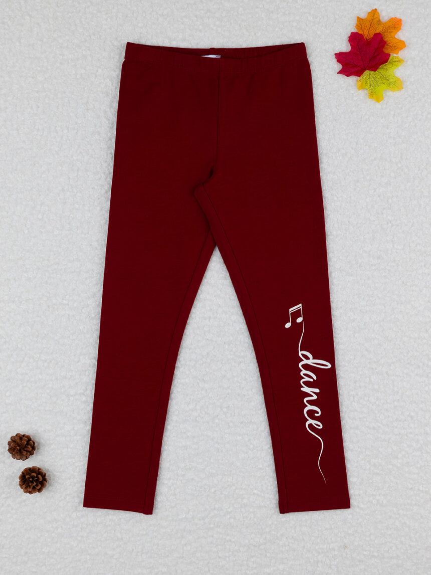 Legging bimba bordeaux con stampa - Prénatal