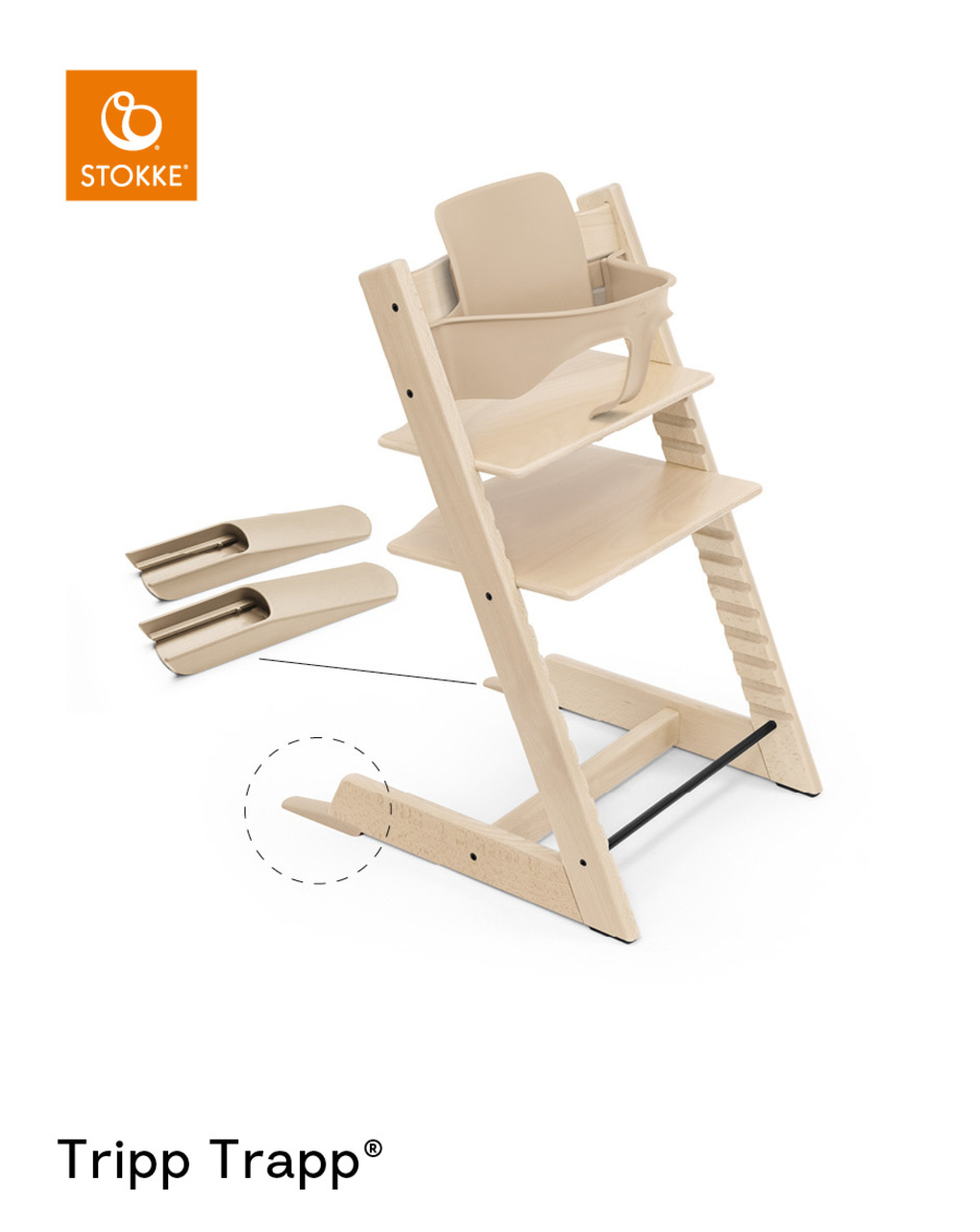 Tripp trapp® baby set² natural - stokke - Stokke