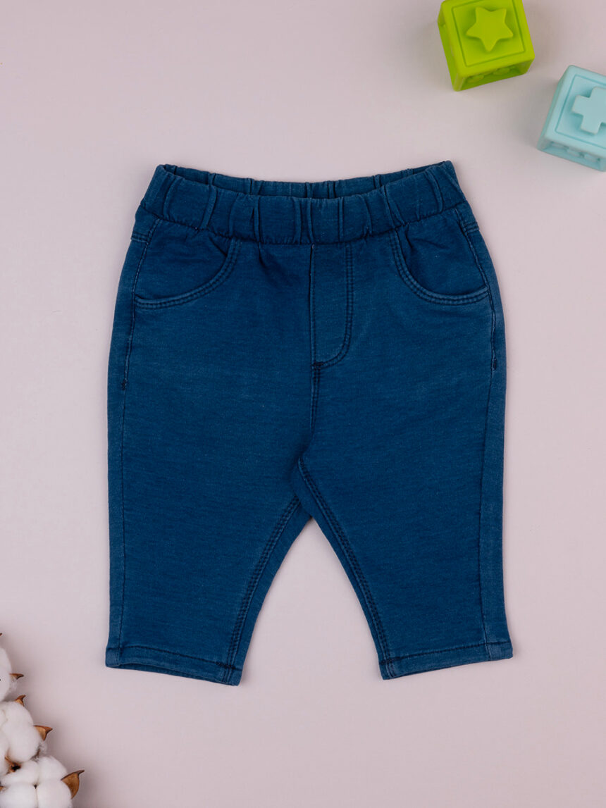 Pantalona falsa de ganga azul bimba - Prénatal