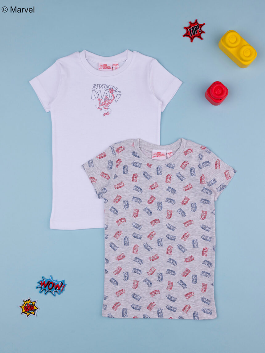 Pack 2 t-shirt bimbo spiderman algodão - Prénatal