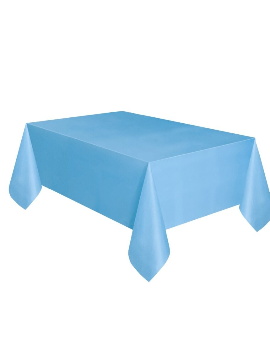 Toalha de mesa de plástico 137 x 274 cm - azul claro - Bigiemme
