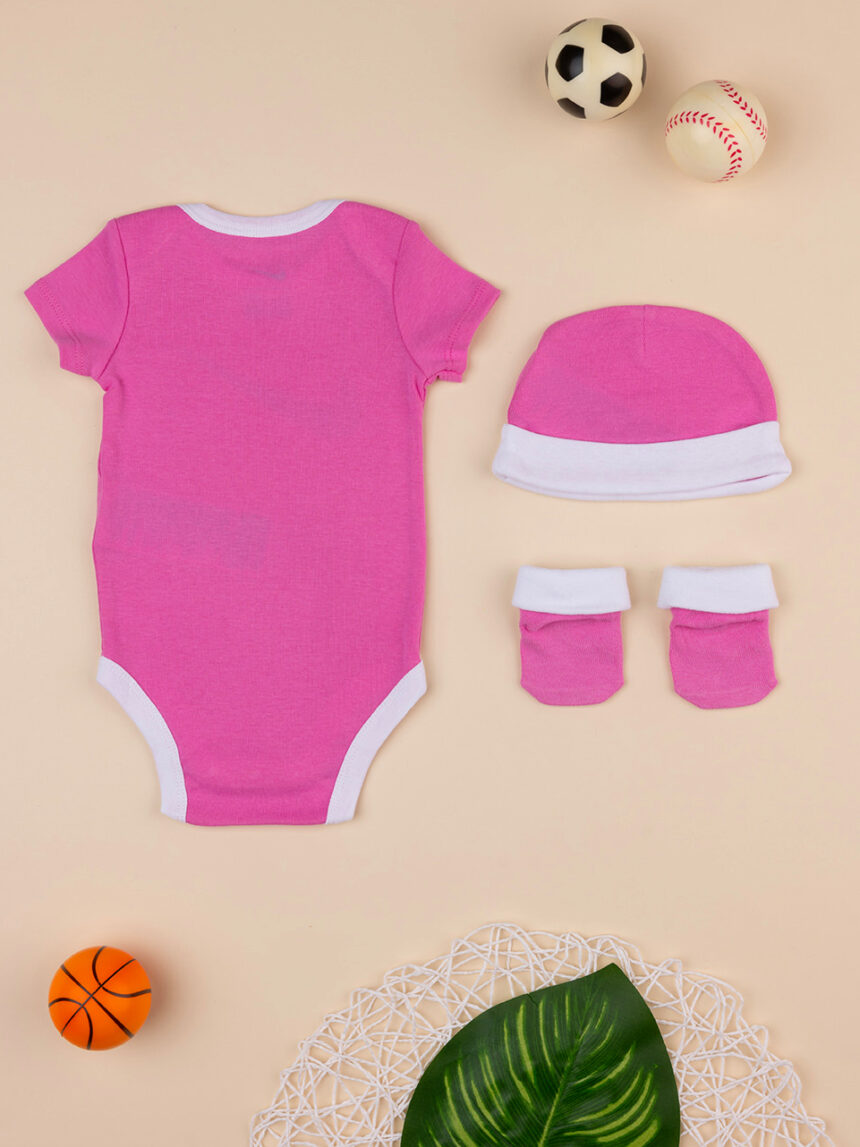Conjunto de 3 peças nike para bebé menina rosa - Nike
