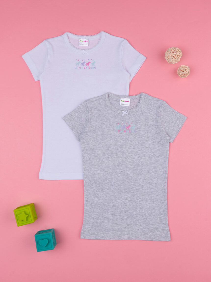 Pack 2 t-shirt bimba unicorni algodão - Prénatal