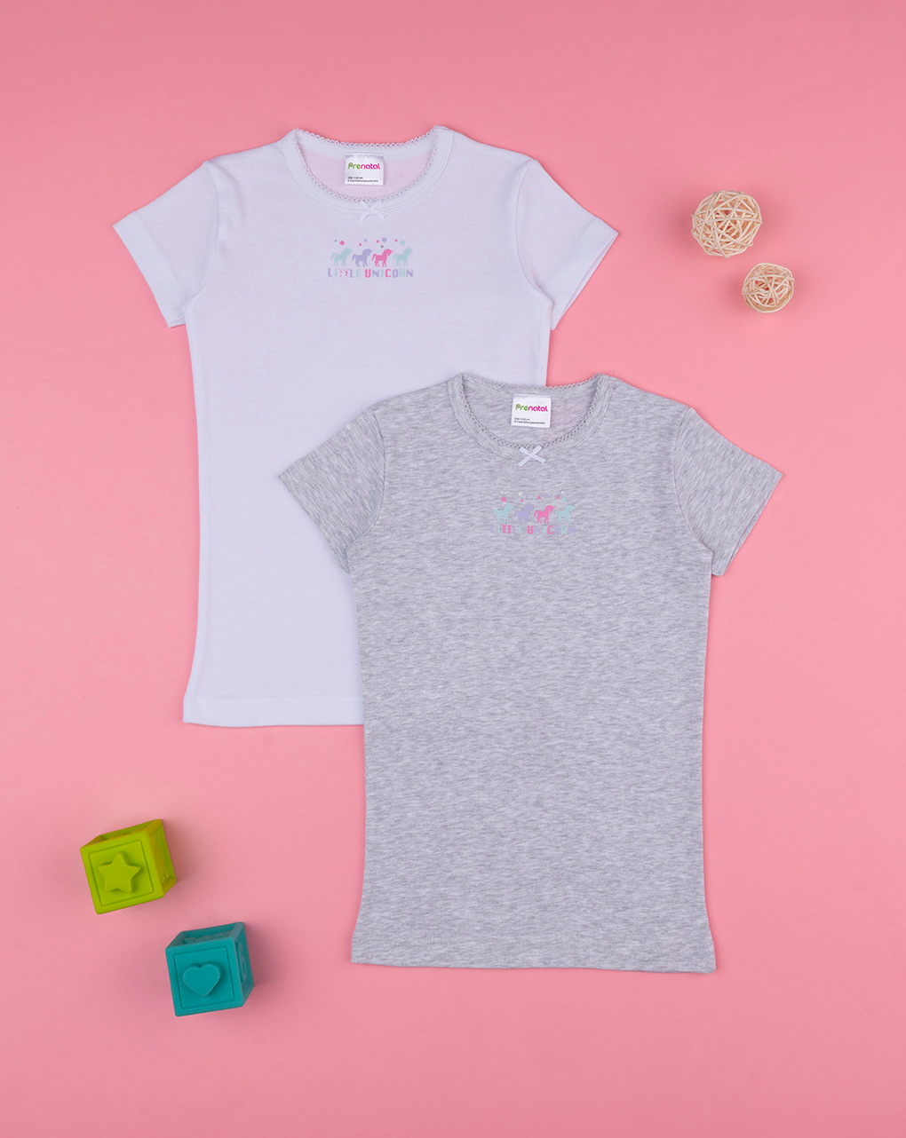 Pack 2 t-shirt bimba unicorni algodão - Prénatal