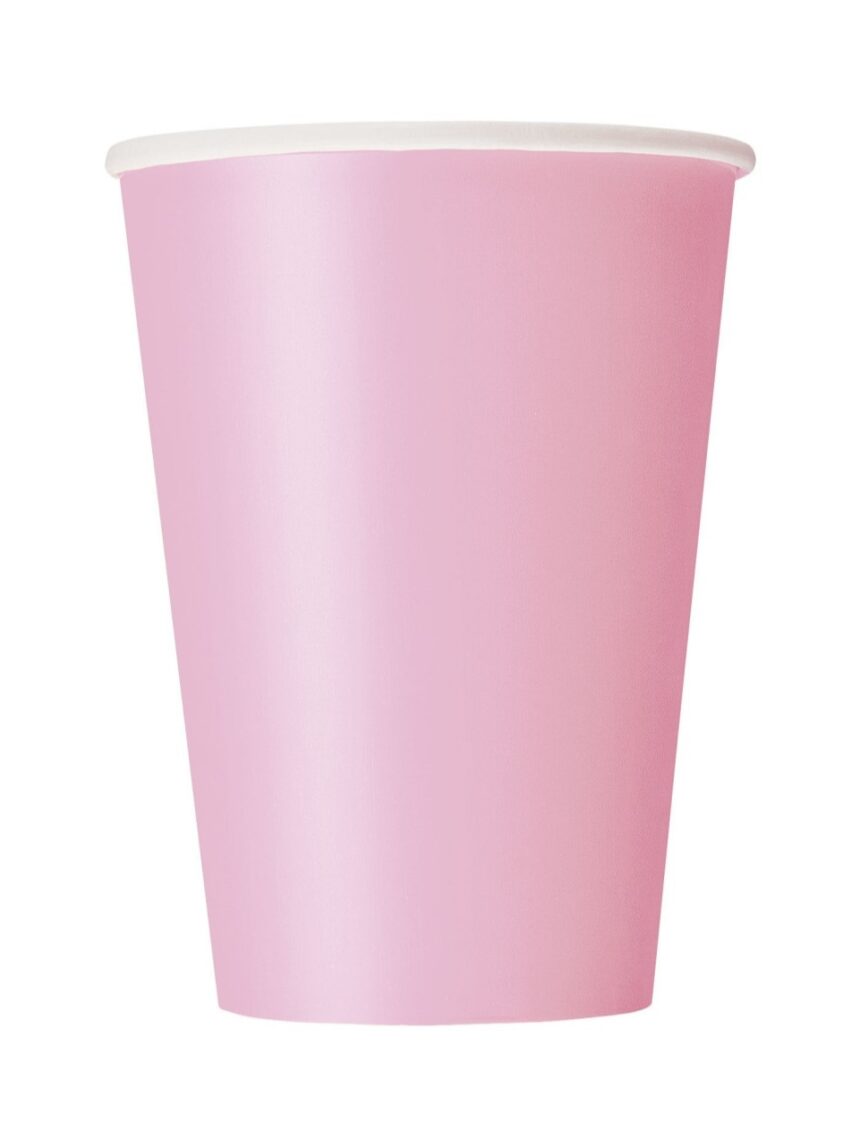 Copo de papel 266 ml - 14 unidades - rosa pastel - Bigiemme