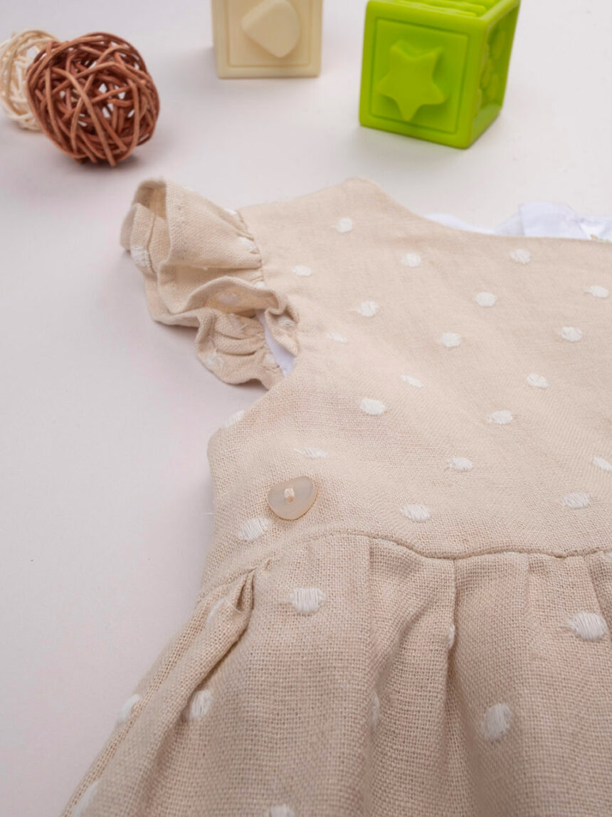 Vestido de bebé elegante em linho - Prénatal