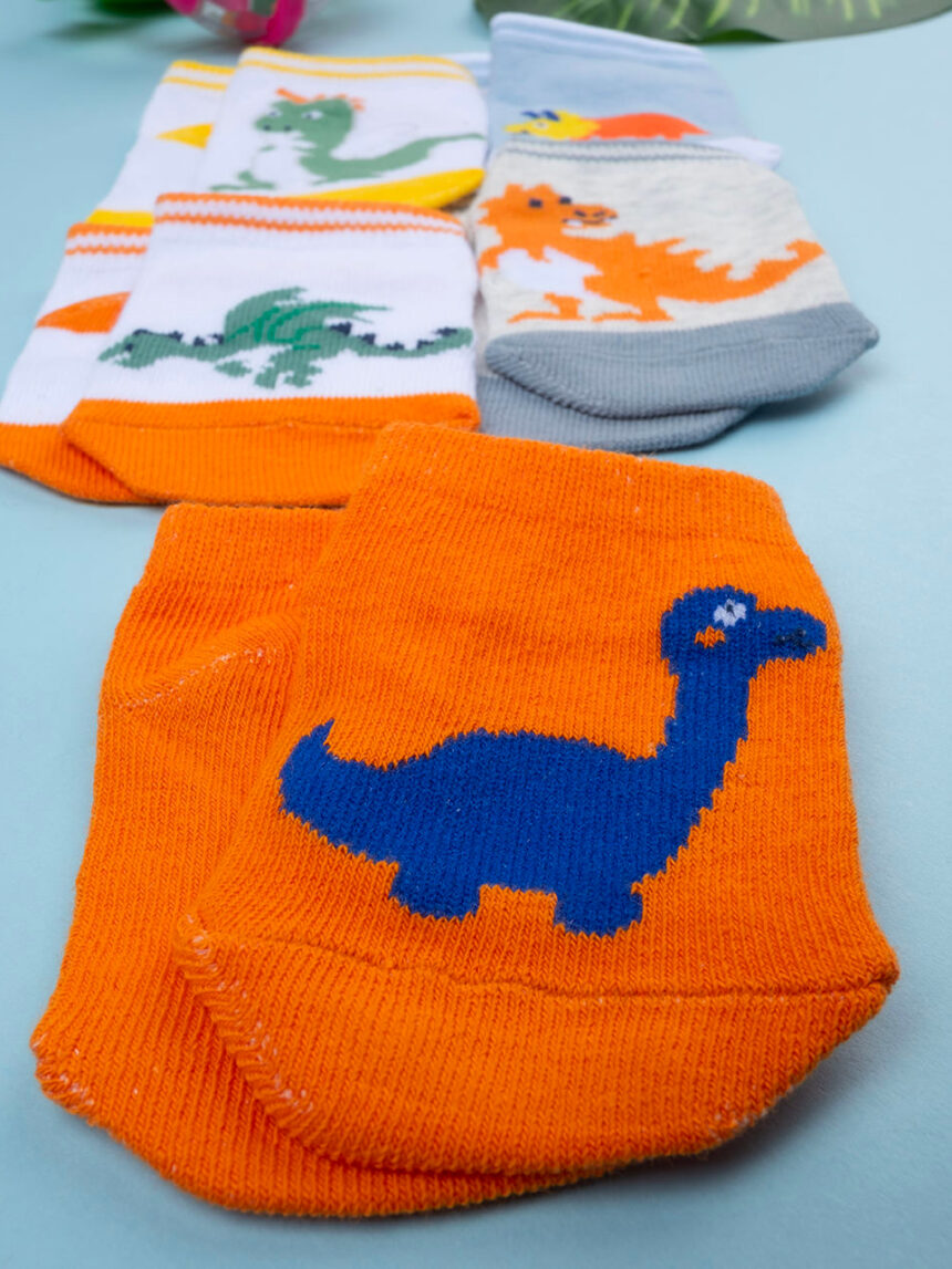 Pack 5 meias de bebé "dinossauros - Prénatal
