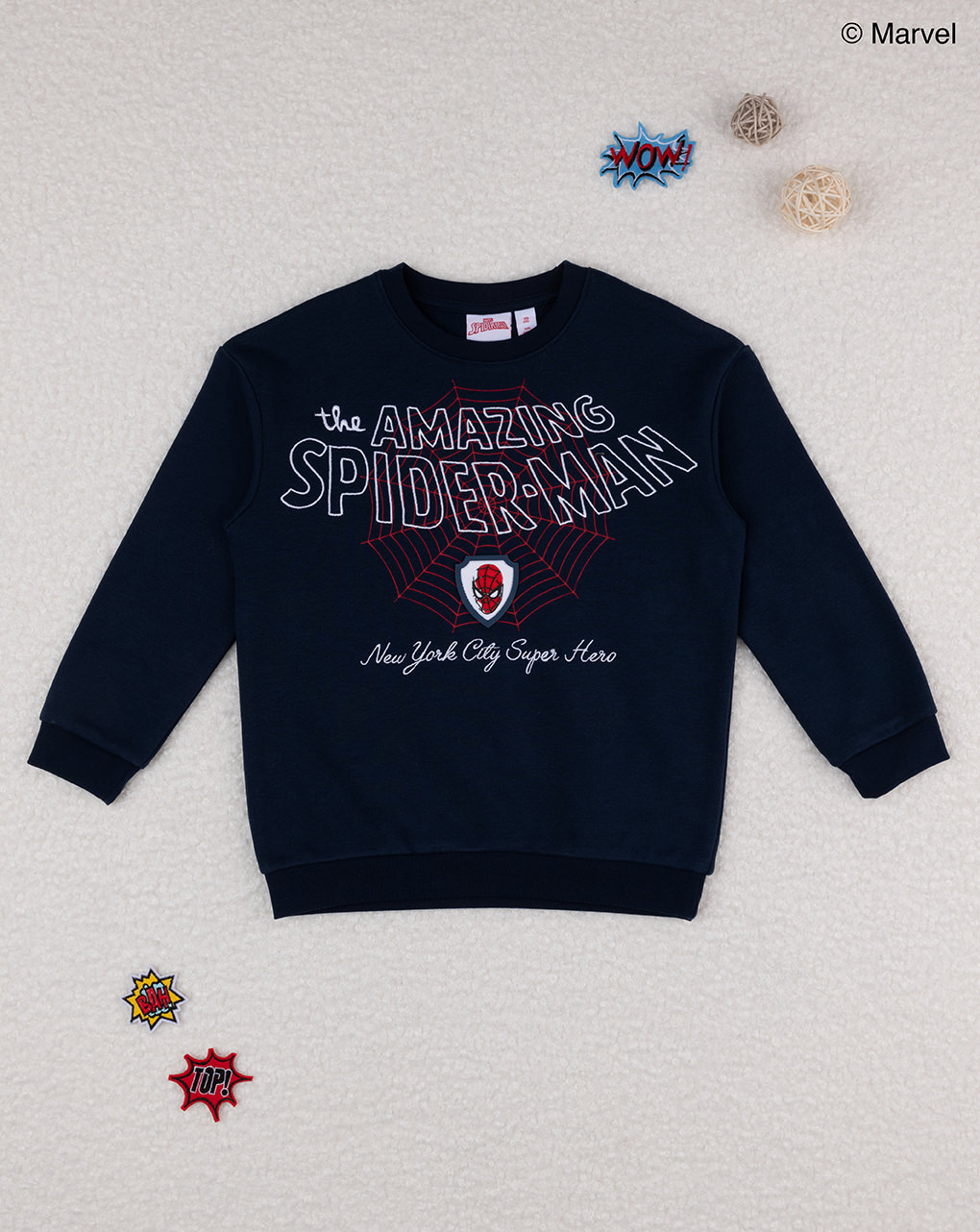 Camisola azul bebé do homem-aranha - Prénatal