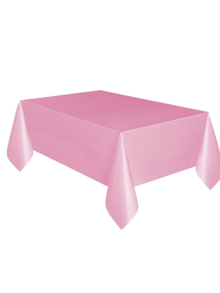 Toalha de mesa de plástico 137 x 274 cm - rosa pastel - Bigiemme