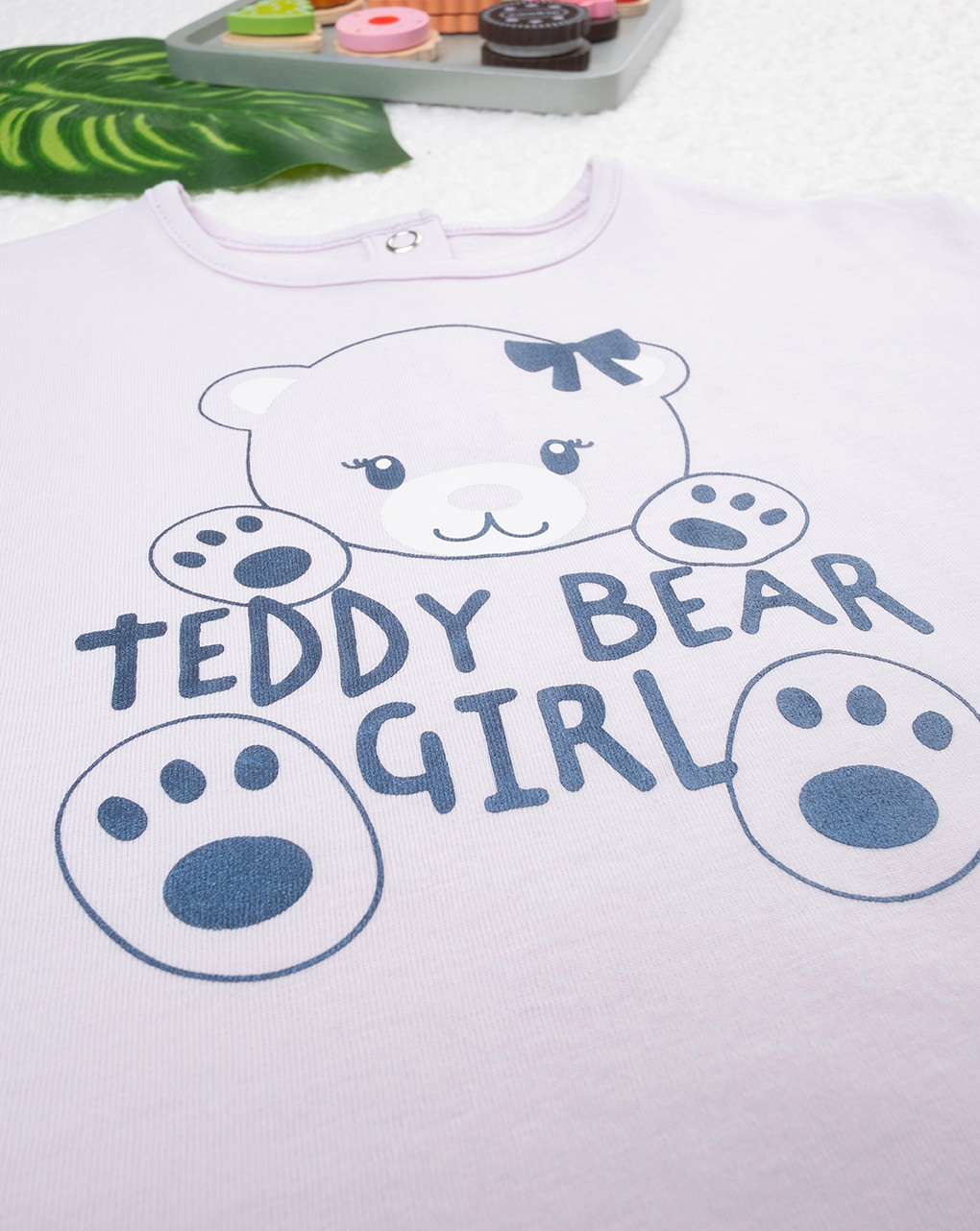 T-shirt lilás para bebé menina com estampado - Prénatal