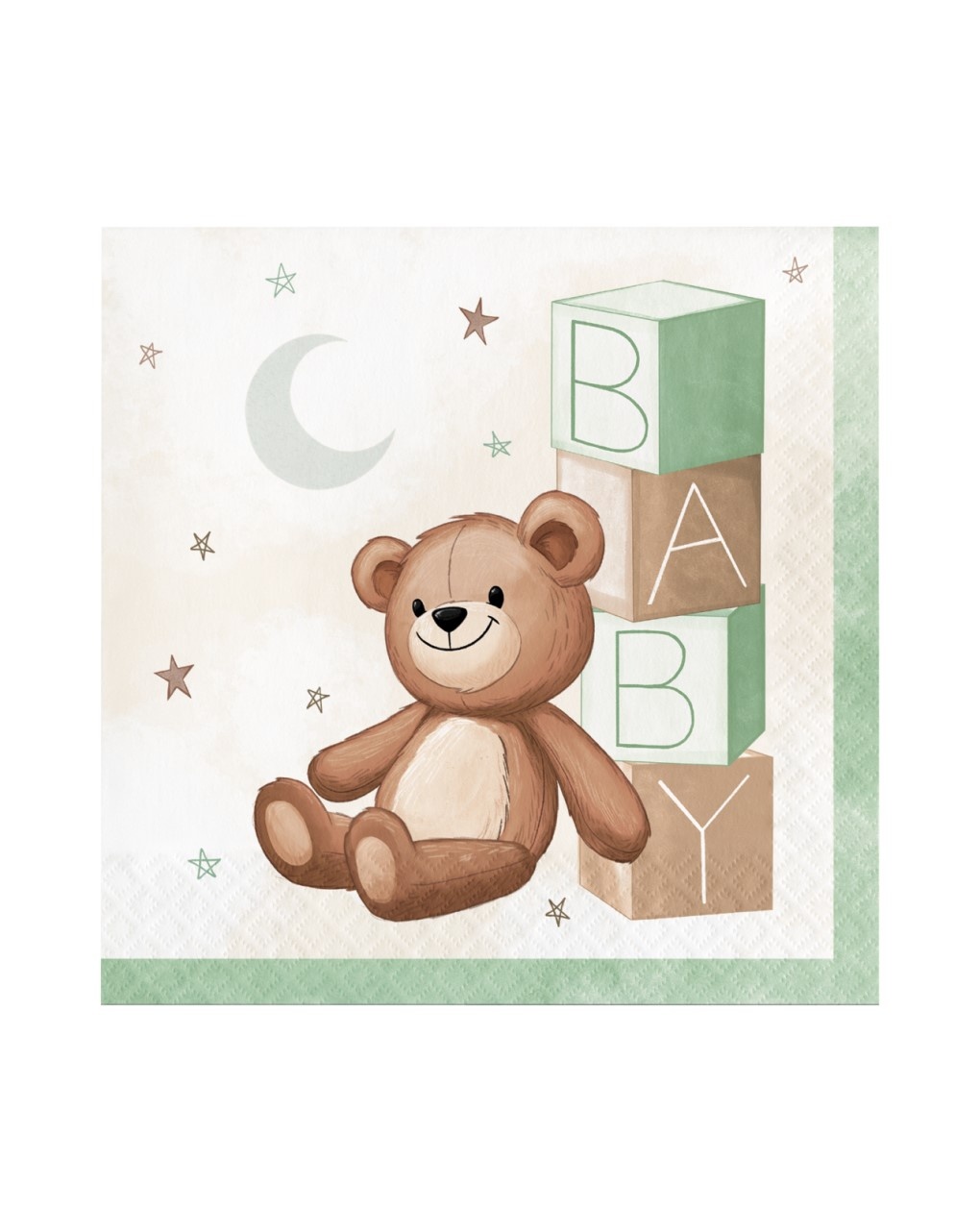 Guardanapo 33 x 33 cm - 16 peças - urso de peluche - Bigiemme