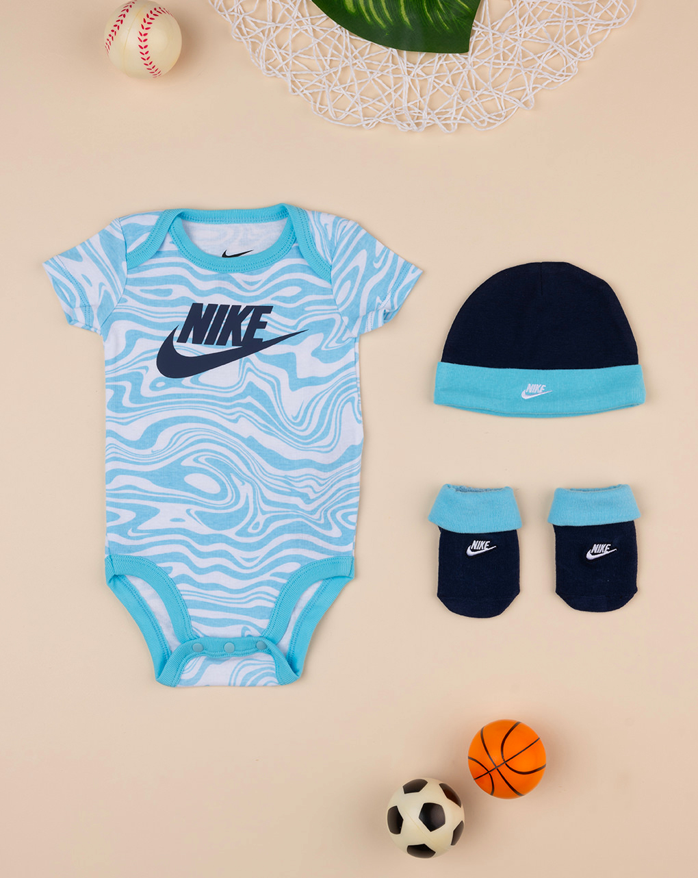 Conjunto de 3 peças nnike azul bebé - Nike