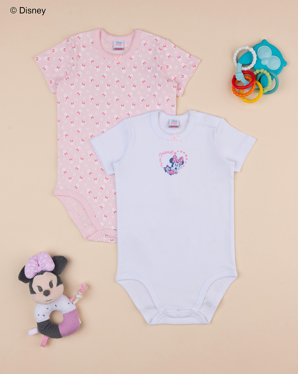 Pack 2 body bimba minnie algodão - Prénatal