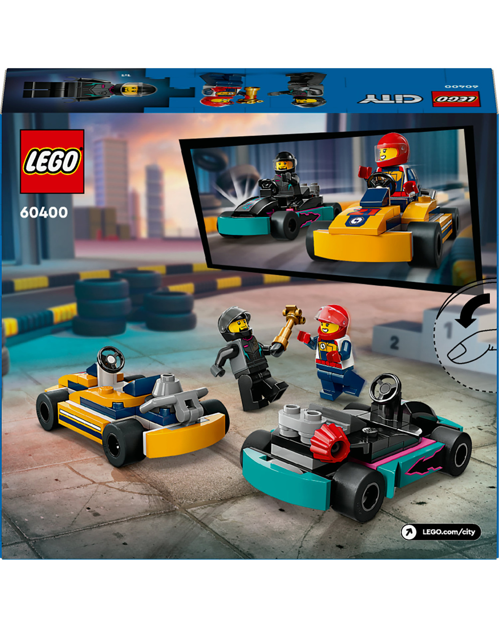 Go-kart e pilotos - 60400 - lego city - LEGO