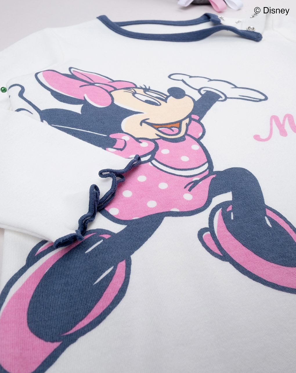 Pijama da minnie para menina branco/azul - Prénatal