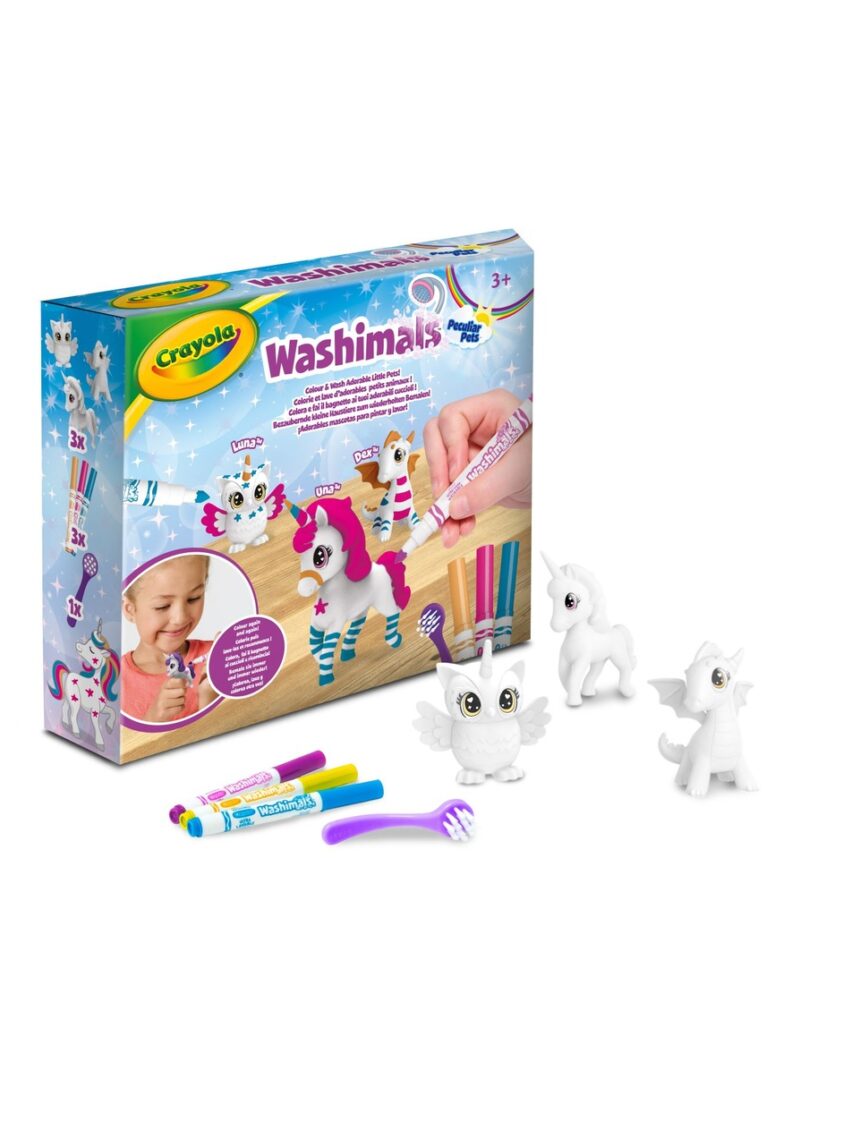 Washimals peculiar pets - conjunto ricarica con 3 cuccioli - 3+ - crayola - Crayola