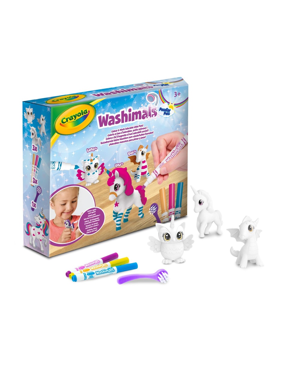 Washimals peculiar pets - conjunto ricarica con 3 cuccioli - 3+ - crayola - Crayola