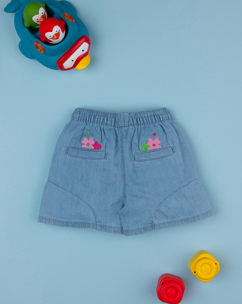 Calções em chambray bimba com ricami - Prénatal