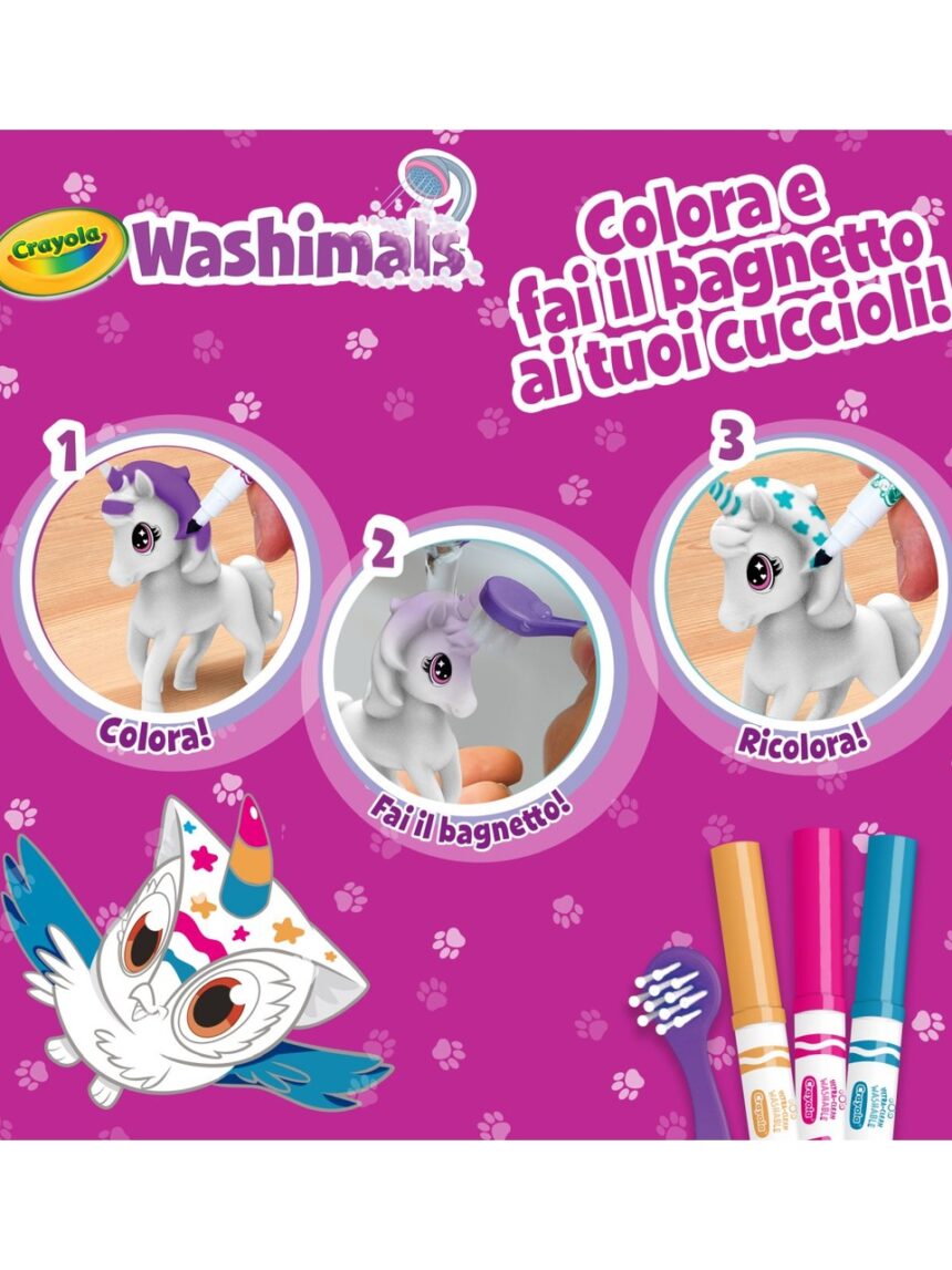 Washimals peculiar pets - conjunto ricarica con 3 cuccioli - 3+ - crayola - Crayola