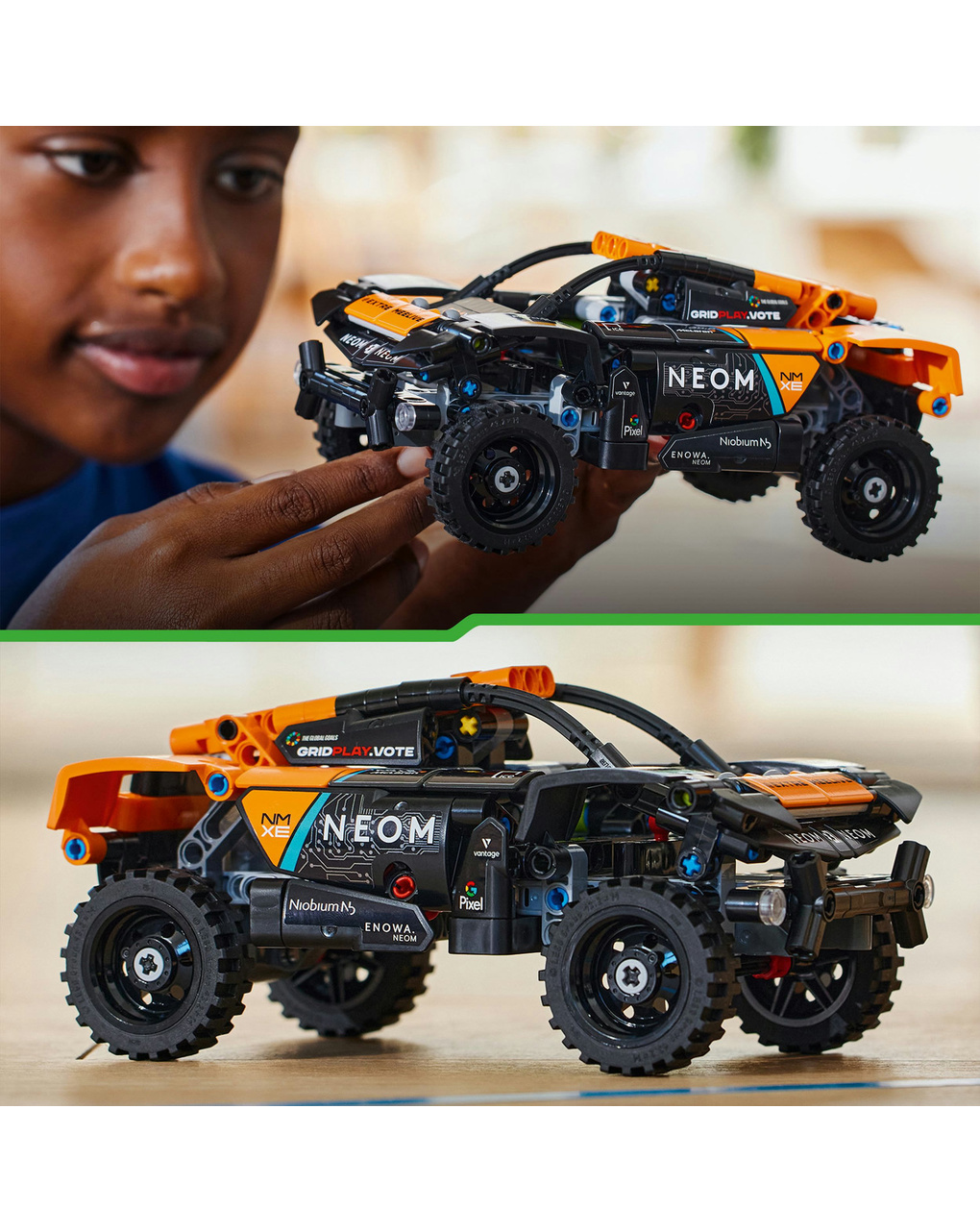 Carro de corrida neom mclaren extreme e - 42166 - lego technic - LEGO