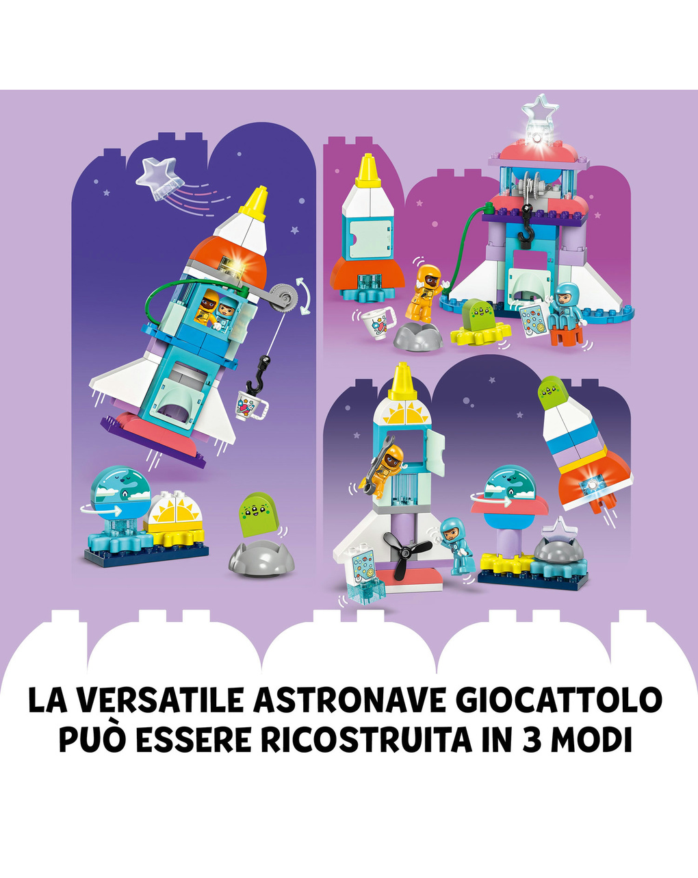 Vaivém espacial aventura 3 em 1 - 10422 - lego duplo - Duplo