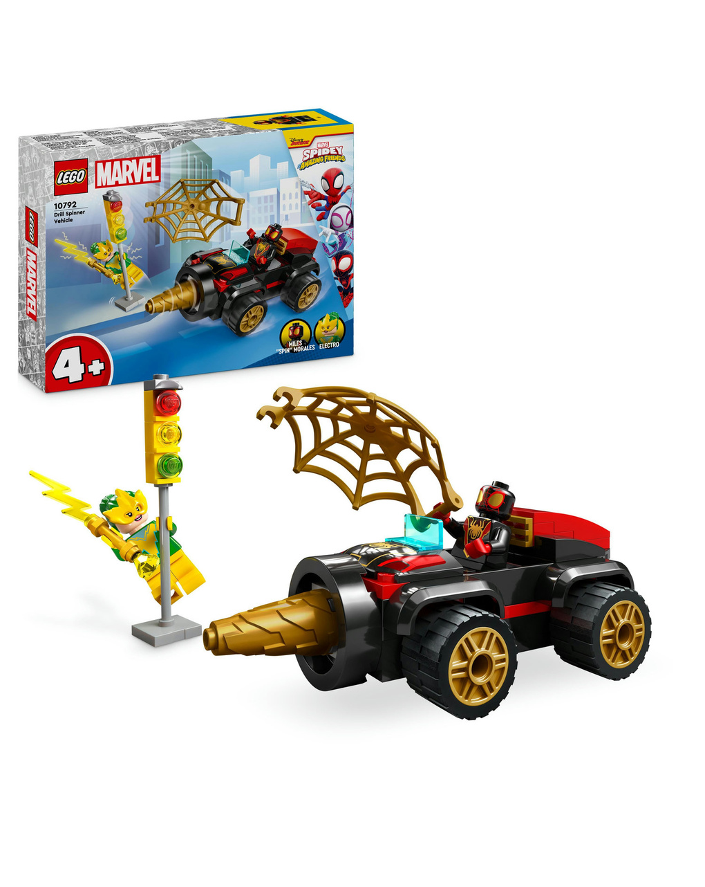 O aranha e os seus amigos o veículo de perfuração do homem-aranha 10792 - lego - Lego Spidey