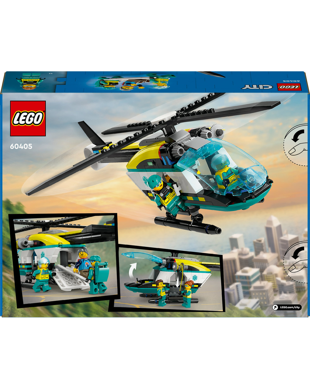 Helicóptero de resgate de emergência - 60405 - lego city - LEGO