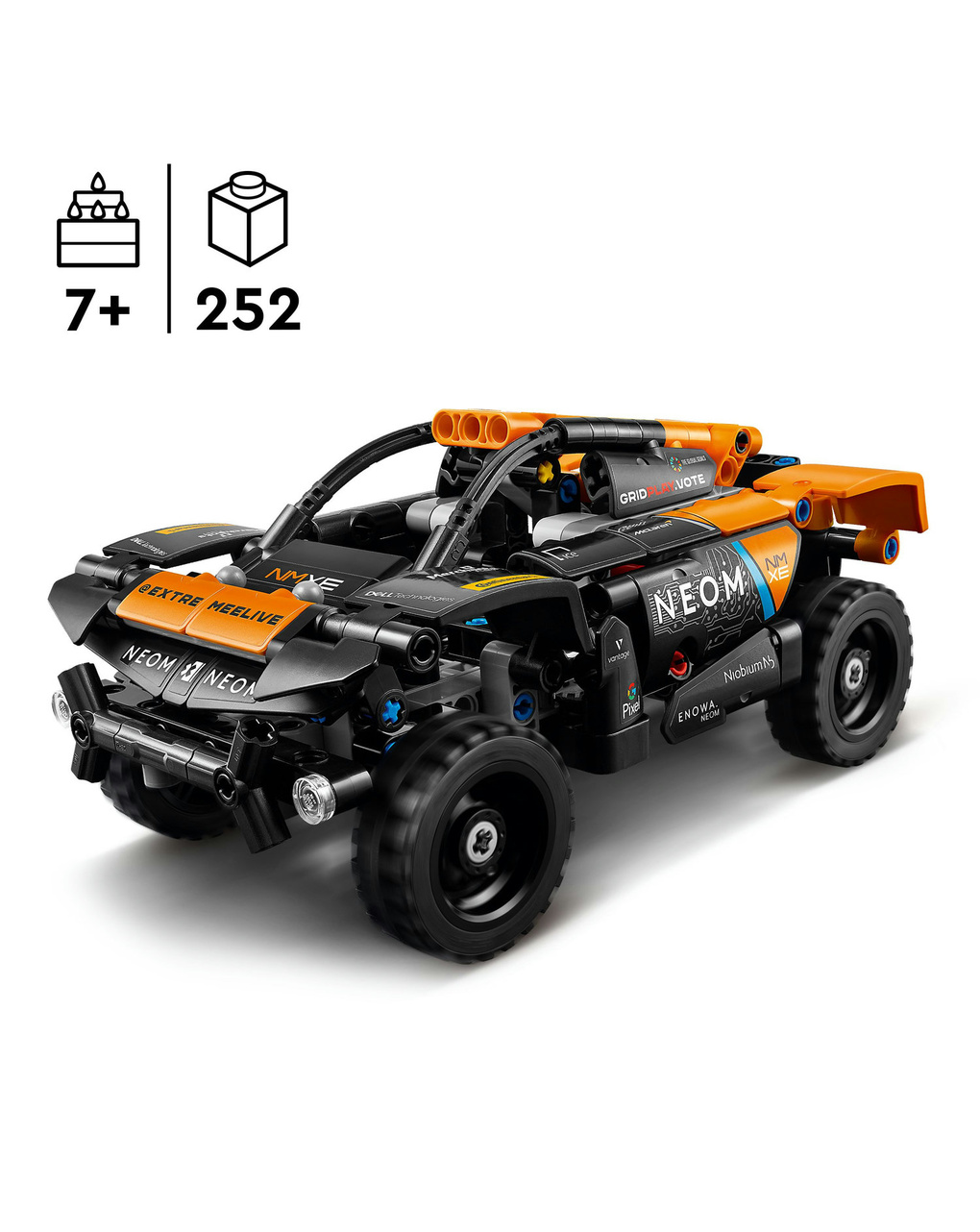 Carro de corrida neom mclaren extreme e - 42166 - lego technic - LEGO