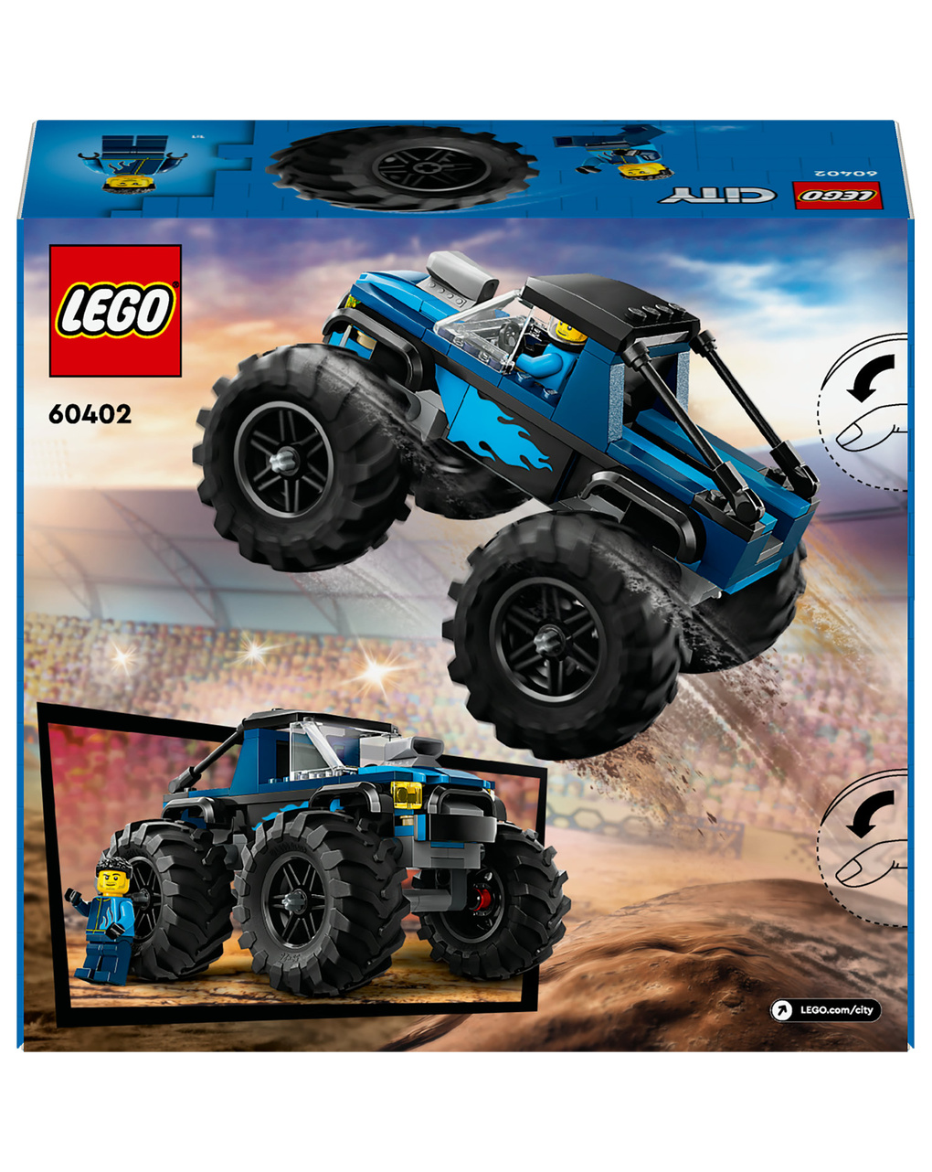 Monster truck blu - 60402 - lego city - LEGO