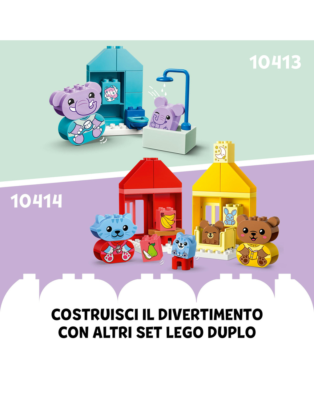 Actividades diárias: comer e ir para a cama - 10414 - lego duplo - Duplo