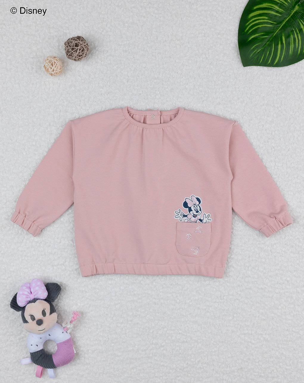 Camisola minnie cor-de-rosa para menina - Prénatal