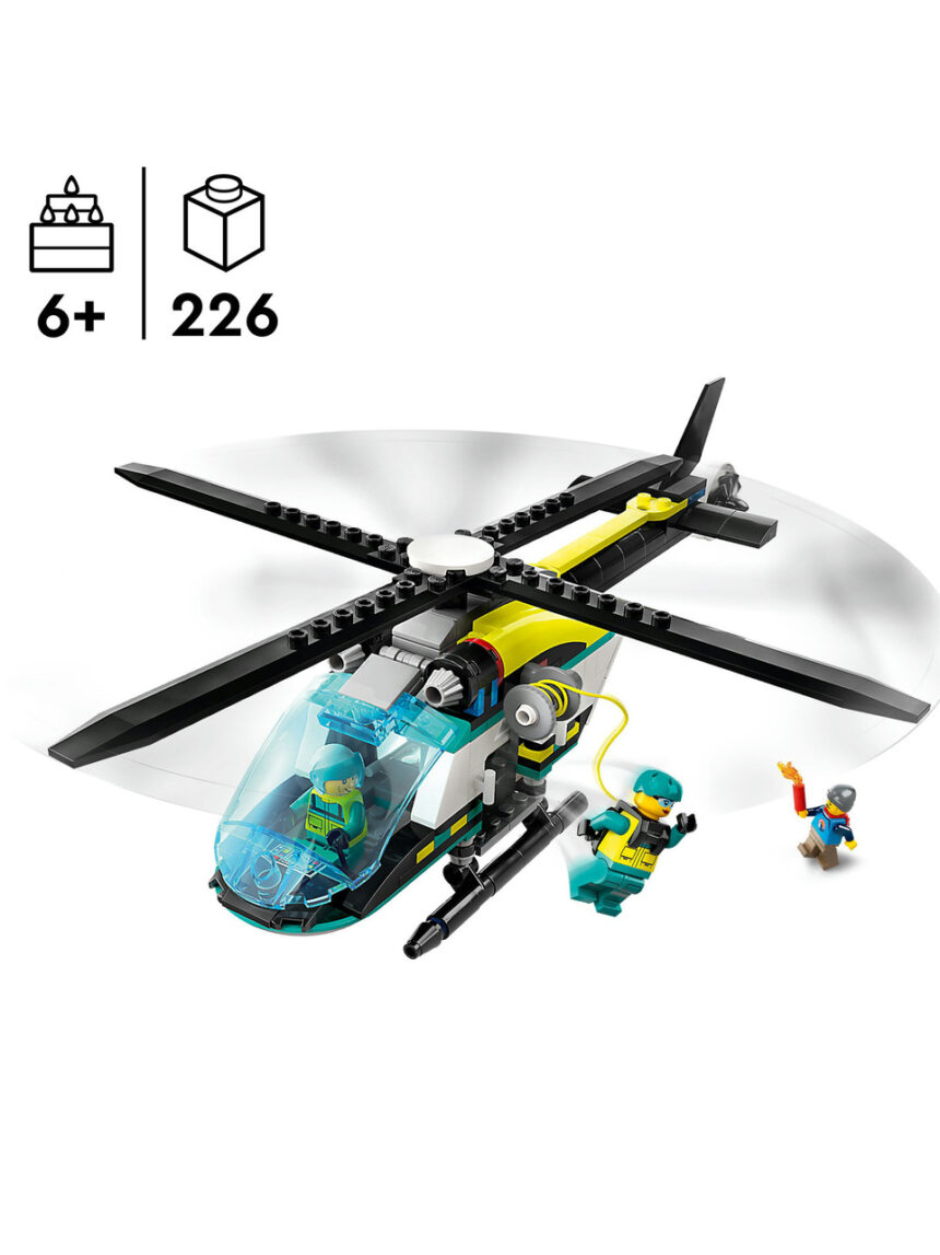 Helicóptero de resgate de emergência - 60405 - lego city - LEGO