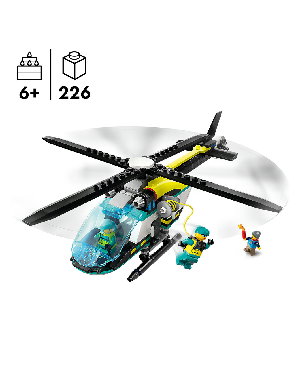 Helicóptero de resgate de emergência - 60405 - lego city - LEGO