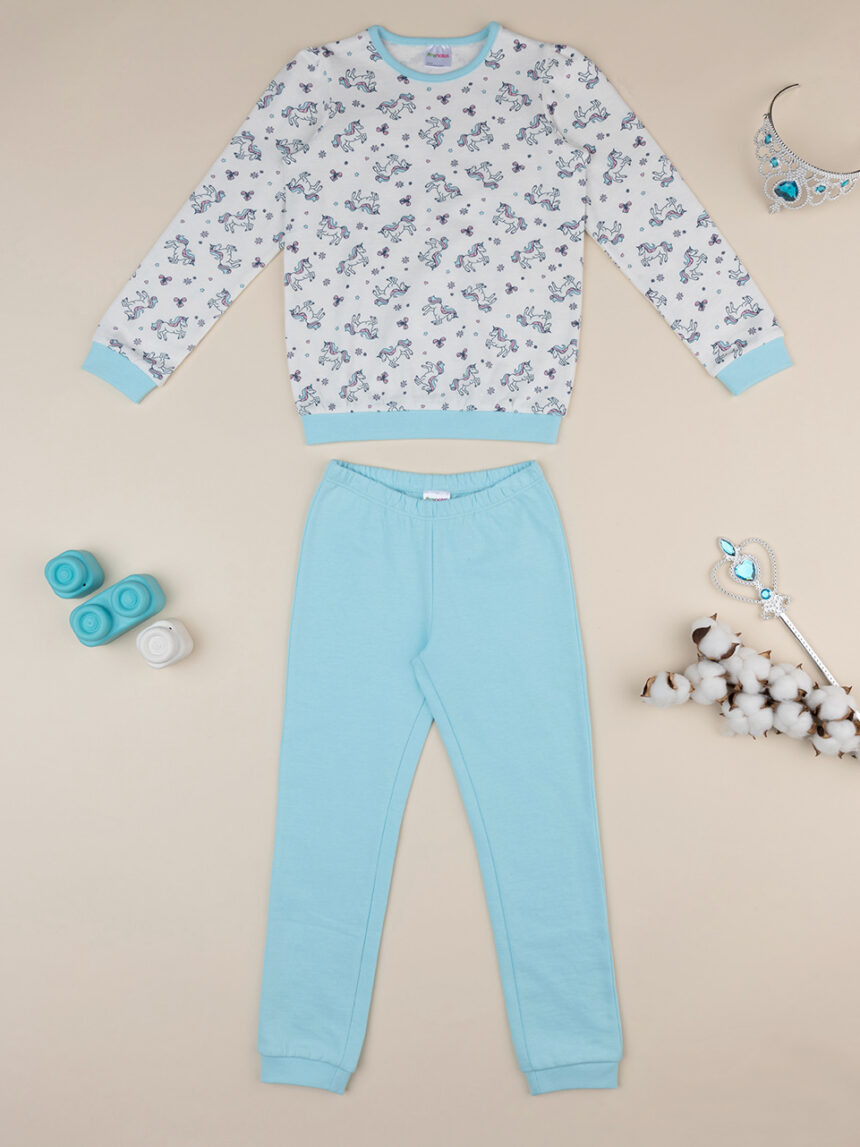 Pijama de unicórnio azul bebé - Prénatal