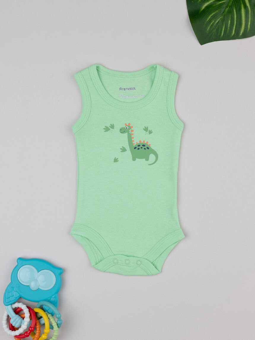 Body verde bebé com estampado - Prénatal