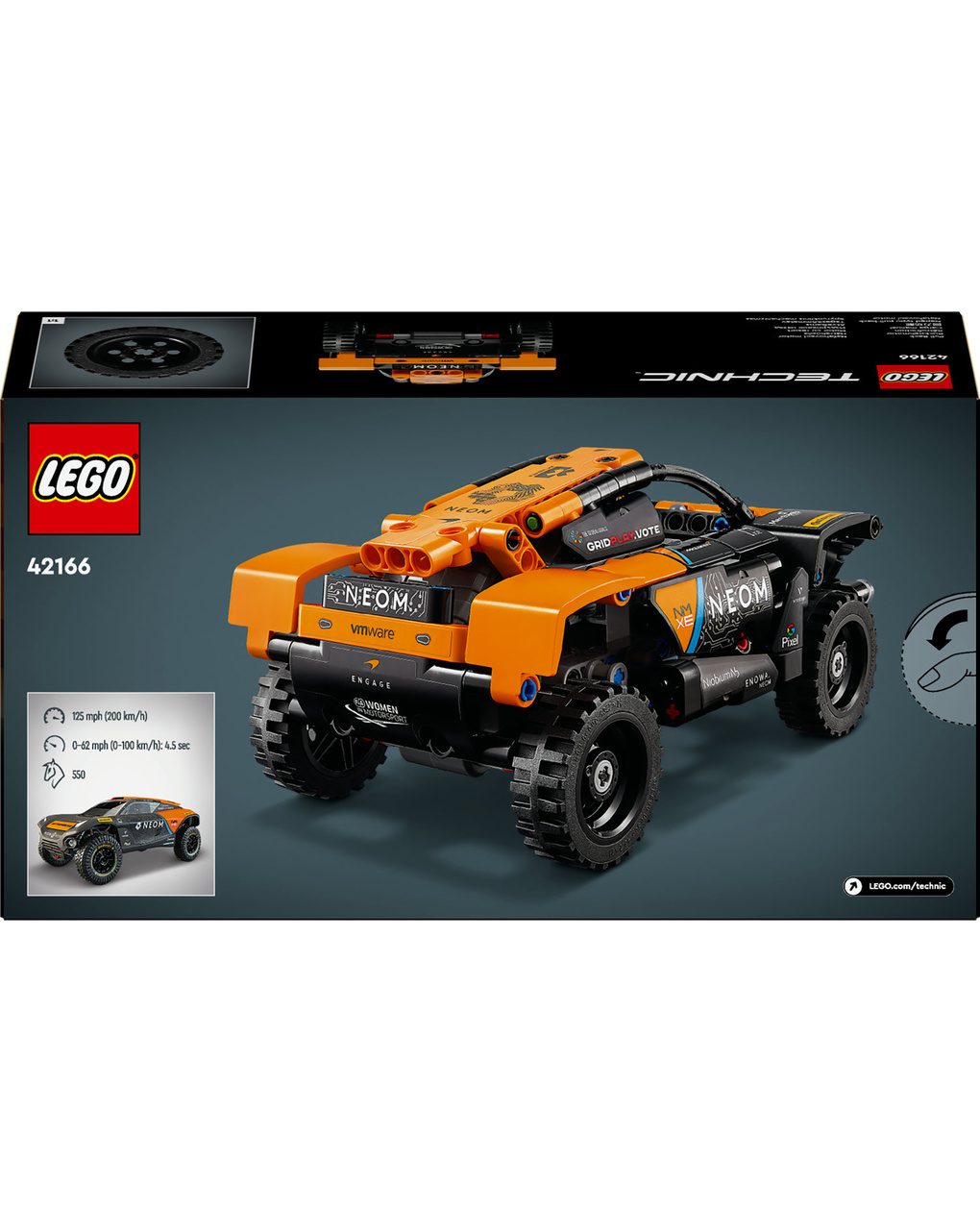 Carro de corrida neom mclaren extreme e - 42166 - lego technic - LEGO