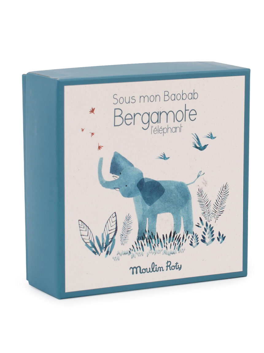 Porta-chupeta de elefante doudou com caixa - sous mon baobab - Sous Mon Baobab