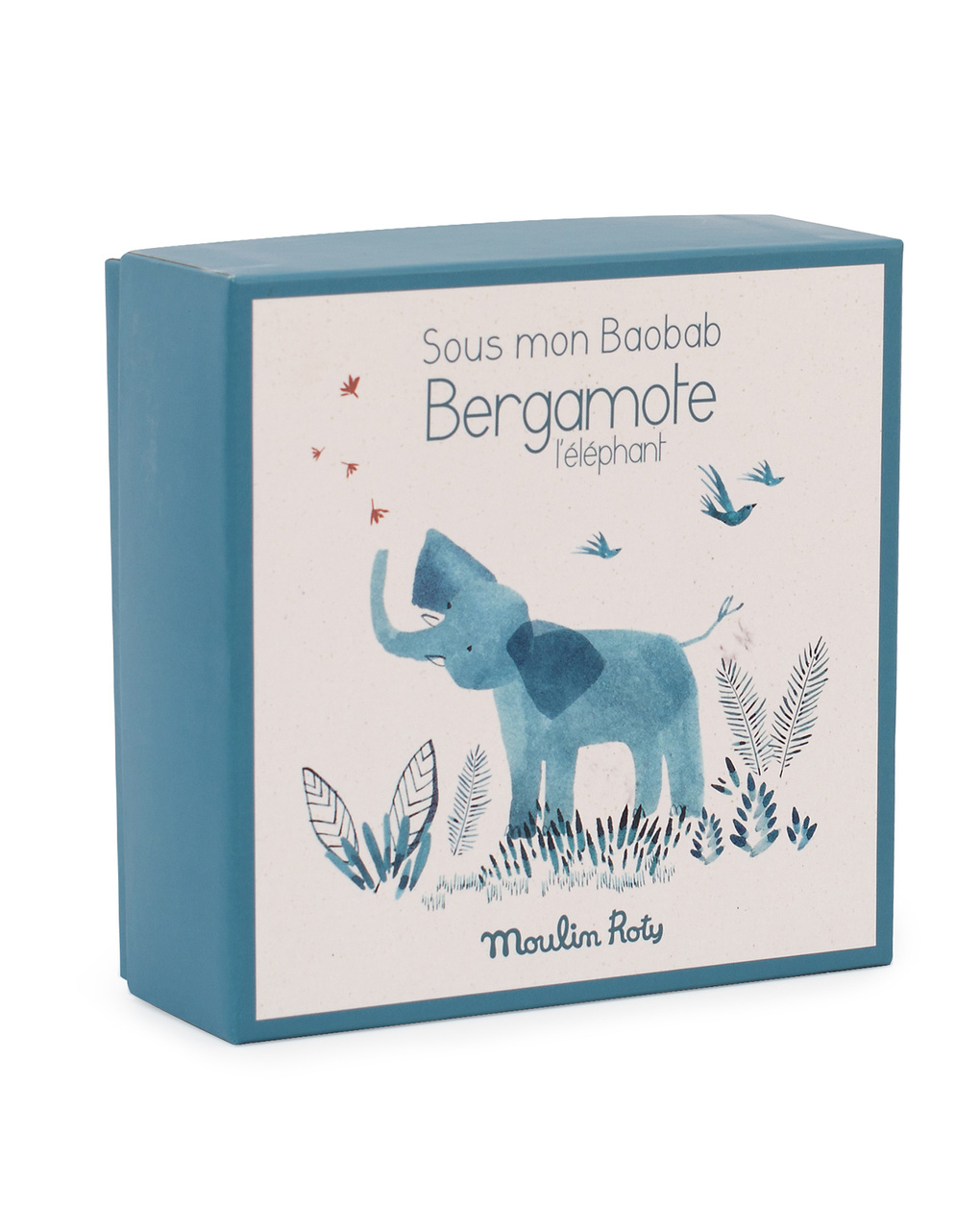 Porta-chupeta de elefante doudou com caixa - sous mon baobab - Sous Mon Baobab