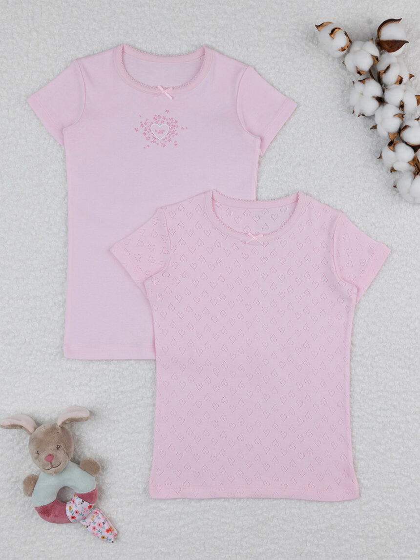 Pack 2 t-shirt rosa bimba - Prénatal