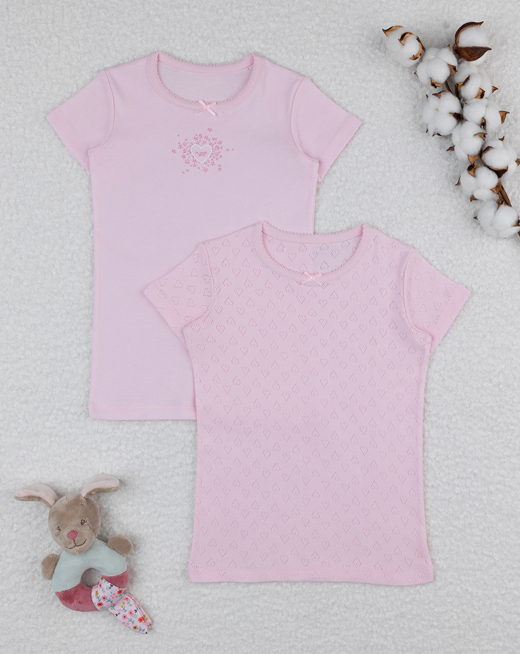 Pack 2 t-shirt rosa bimba - Prénatal