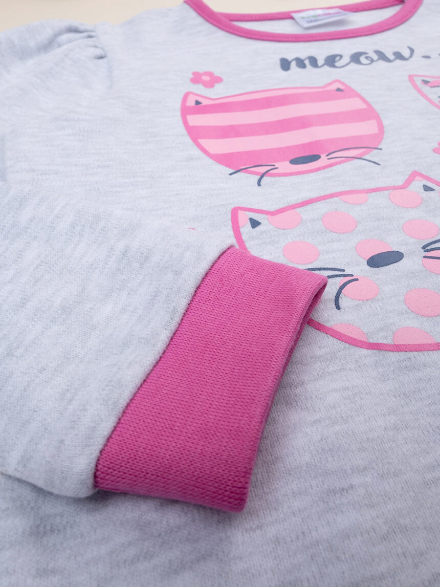 Pijama "cats" cor-de-rosa para rapariga - Prénatal