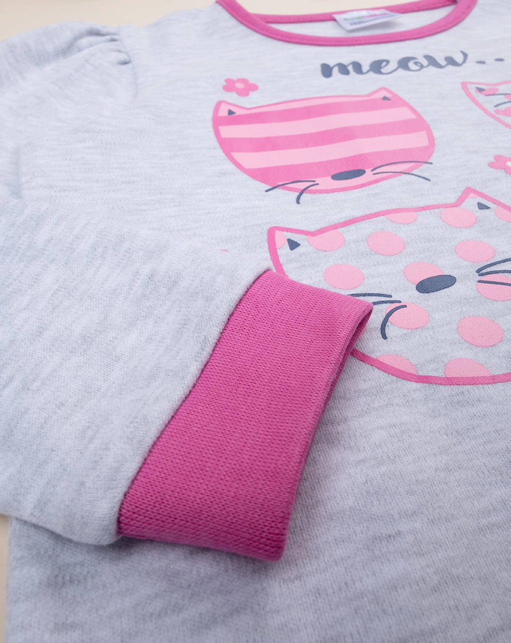 Pijama "cats" cor-de-rosa para rapariga - Prénatal