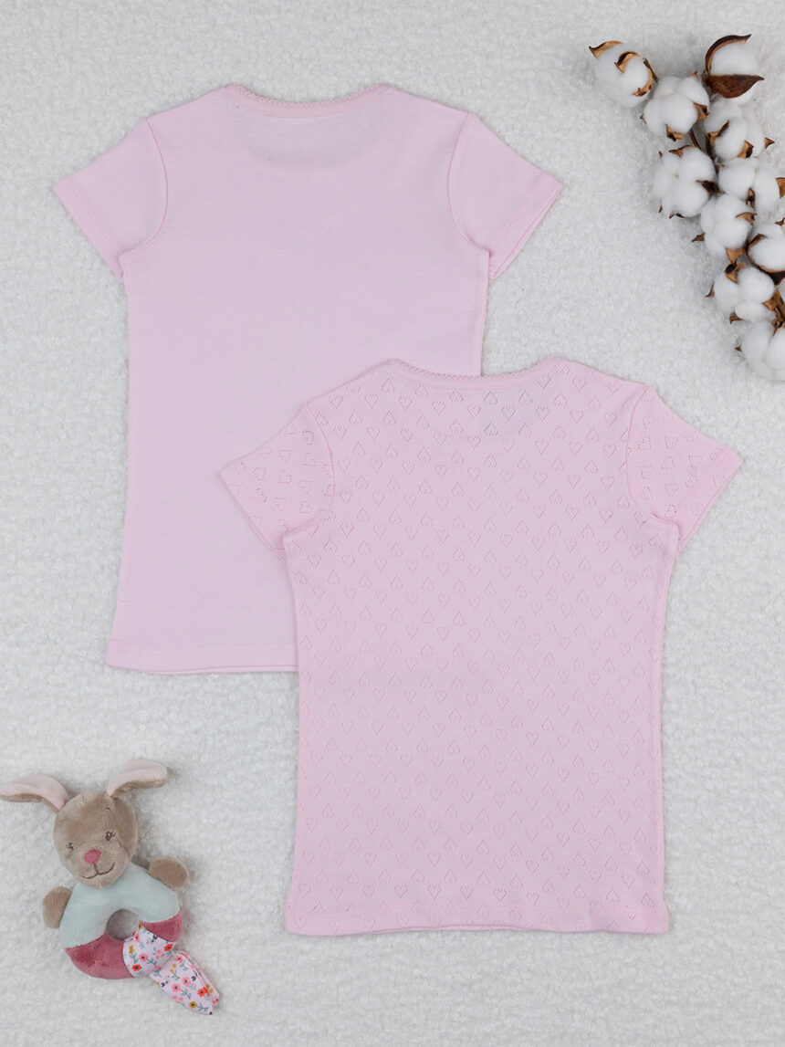 Pack 2 t-shirt rosa bimba - Prénatal