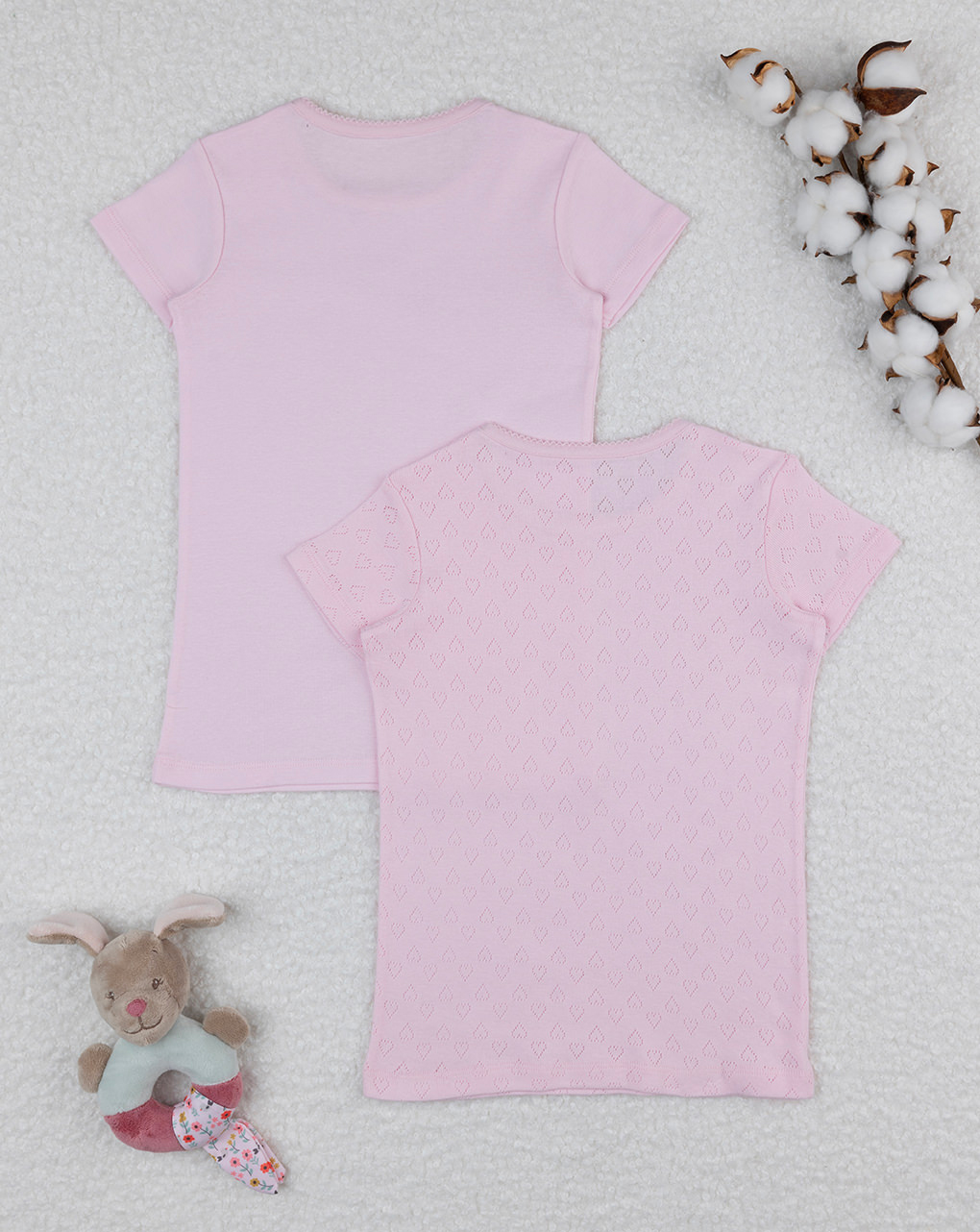 Pack 2 t-shirt rosa bimba - Prénatal